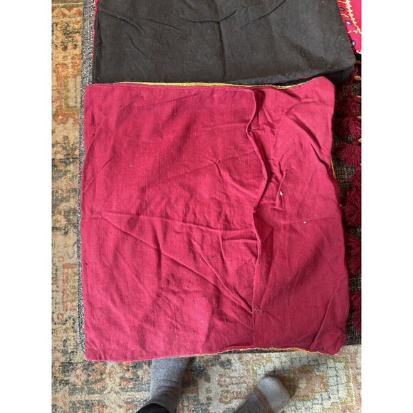 Lot Of 6 UNBRANDED Vintage Indian Middle Eastern Hand Embroidered Pillow Cases - Picture 6 of 13